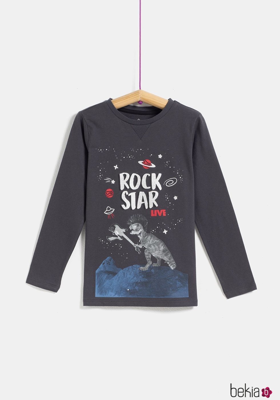 Camiseta niño 'Rockstar'  de la colección 'I-O' de Carrefour y TEX para otoño/invierno 2019