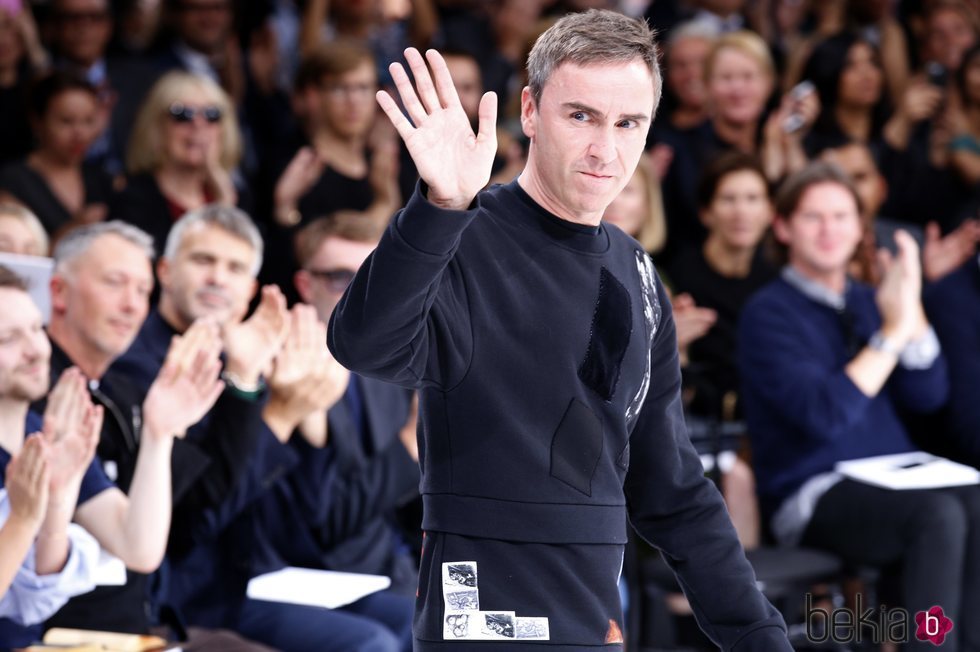 Raf Simons en la París Fashion Week de 2014