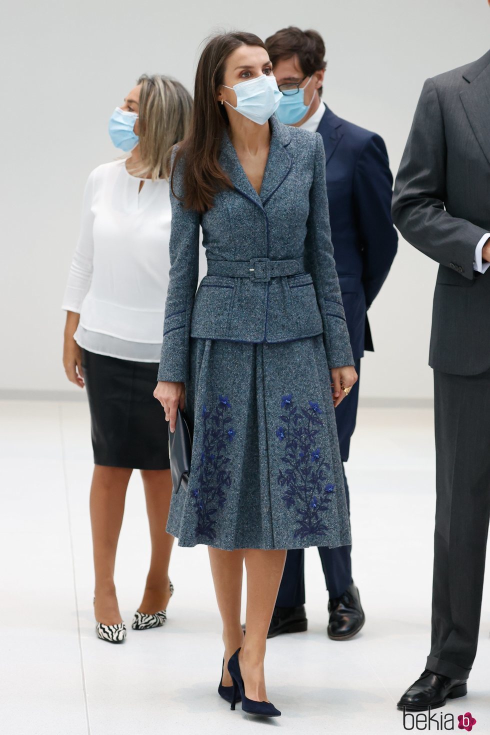 La Reina Letizia con un Felipe Varela antiguo en un acto oficial en Toledo