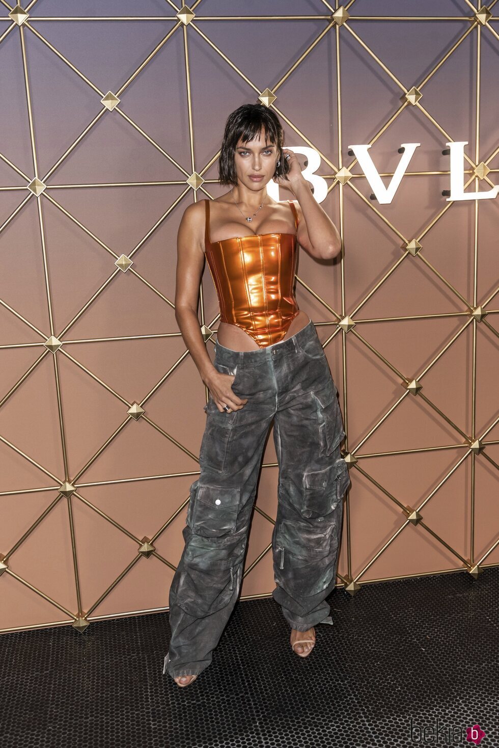 Irina Shayk en un evento de Bulgari en la Semana de la Moda de Nueva York primera/verano 2022