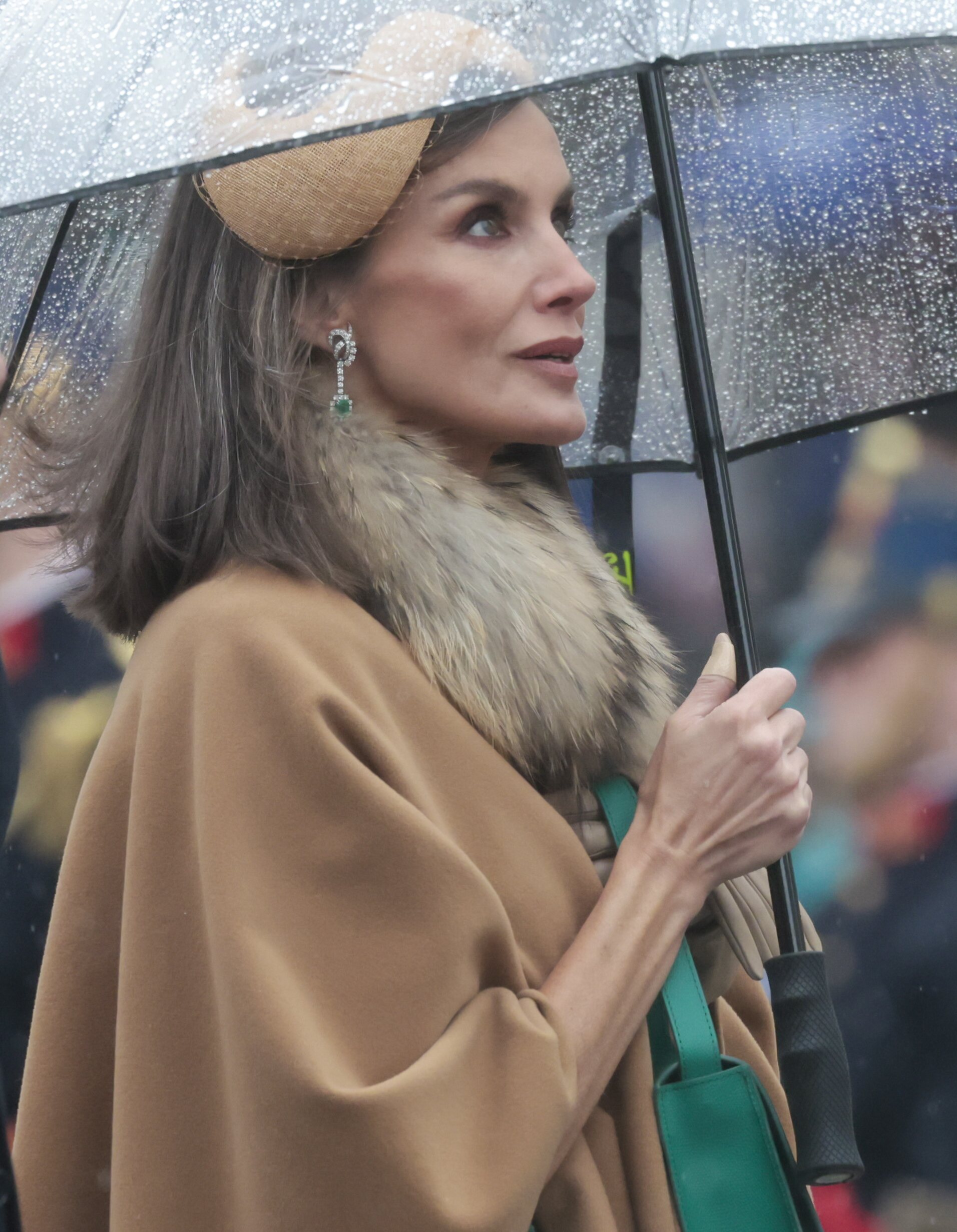 La Reina Letizia con pendientes de la Reina Sofía en la ofrenda floral en Amsterdam en su Visita de Estado a Países Bajos