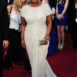 Octavia Spencer posó con un modelo de Tadashi Shoji en la alfombra roja