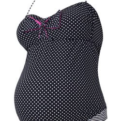 Tankini negro de lunares de la colección mum 2012 de Dolores Cortés