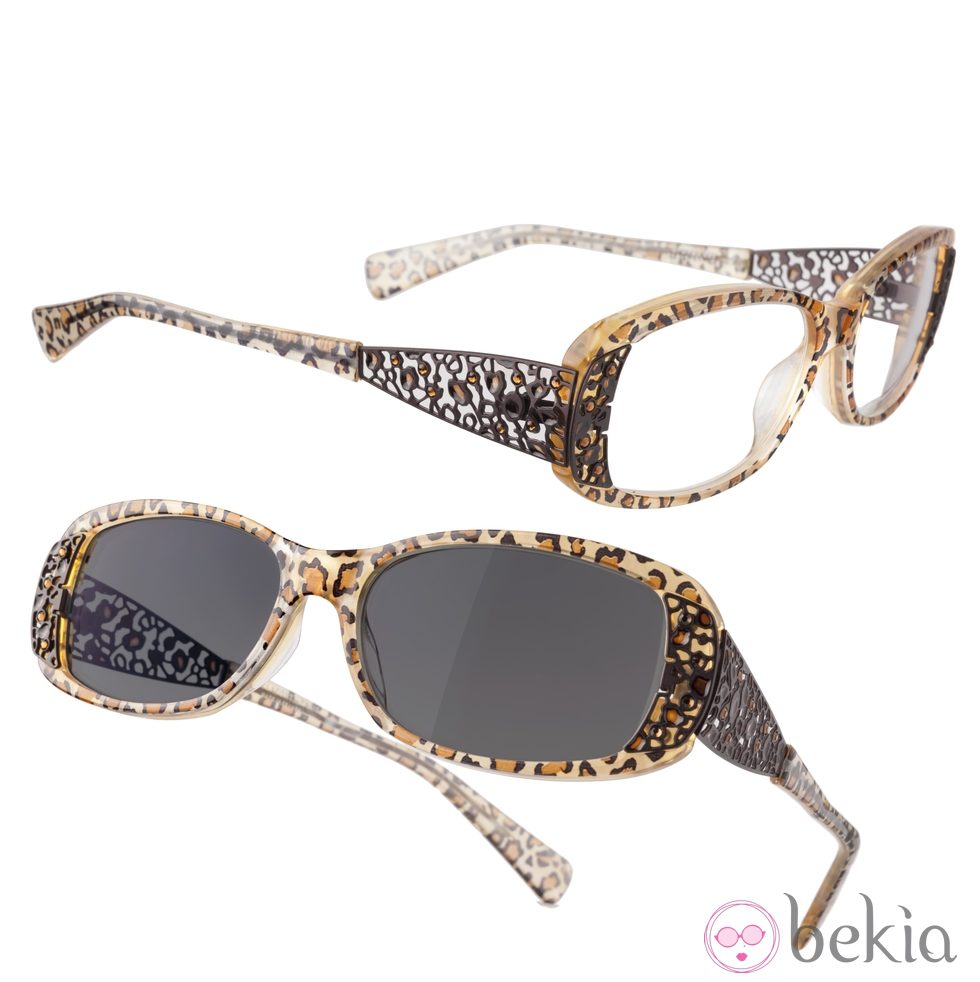 Lentes Transitions modelo Lafont con animal print