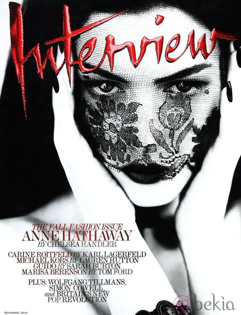 Anne Hathaway, portada de Interview en septiembre de 2011