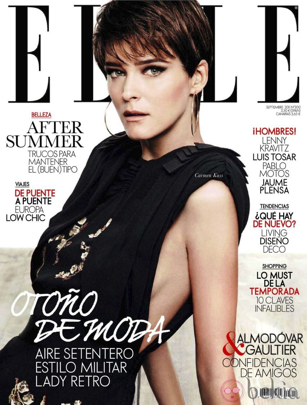 Carmen Kass, portada de Elle España en septiembre de 2011