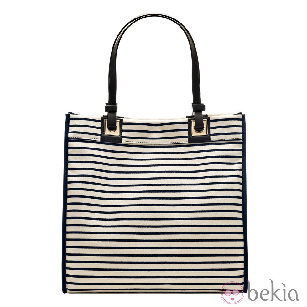 Bolso de rayas bicolor de la colección primavera/verano 2013 de Furla