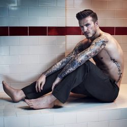 David Beckham con un pantalón negro de la colección Bodywear fall 2013 de H&M