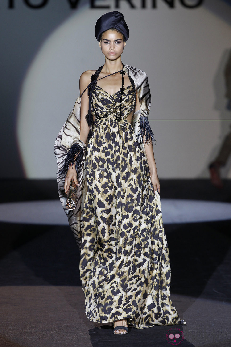 Vestido de leopardo de la colección primavera/verano 2014 de Roberto Verino en Madrid Fashion Week