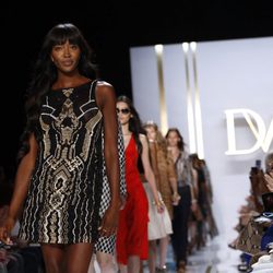 Naomi Campbell en un desfile de Diane von Furstenberg en la Semana de la Moda de Nueva York