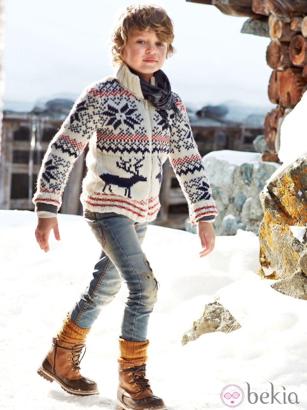 Jersey de renos de la colección otoño/invierno 2013 de Benetton Kids