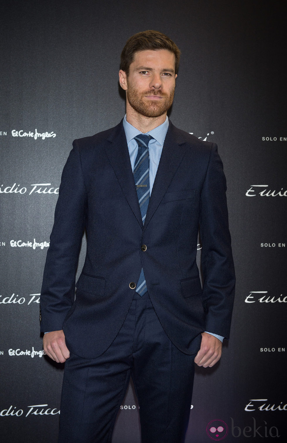 Xabi Alonso con un traje de la colección otoño/invierno 2013/2014 de Emidio Tucci