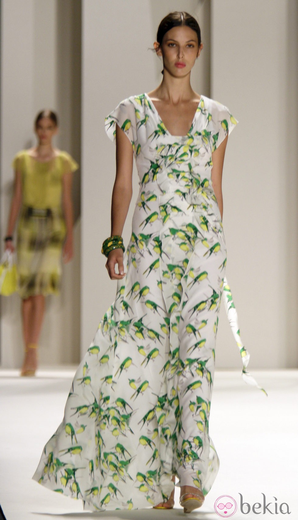 Estampado de pájaros de Carolina Herrera, colección primavera 2012