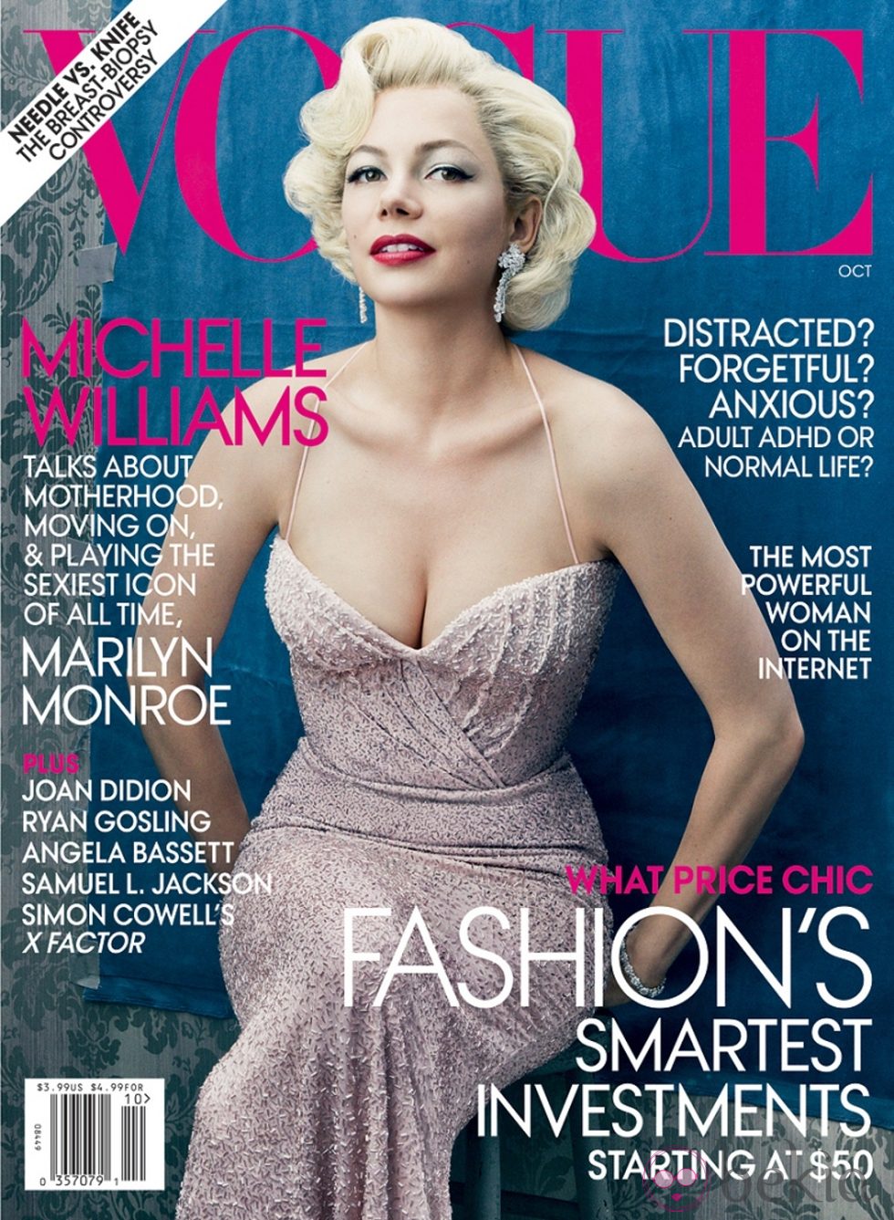 Michelle Williams, portada de Vogue USA en octubre de 2011