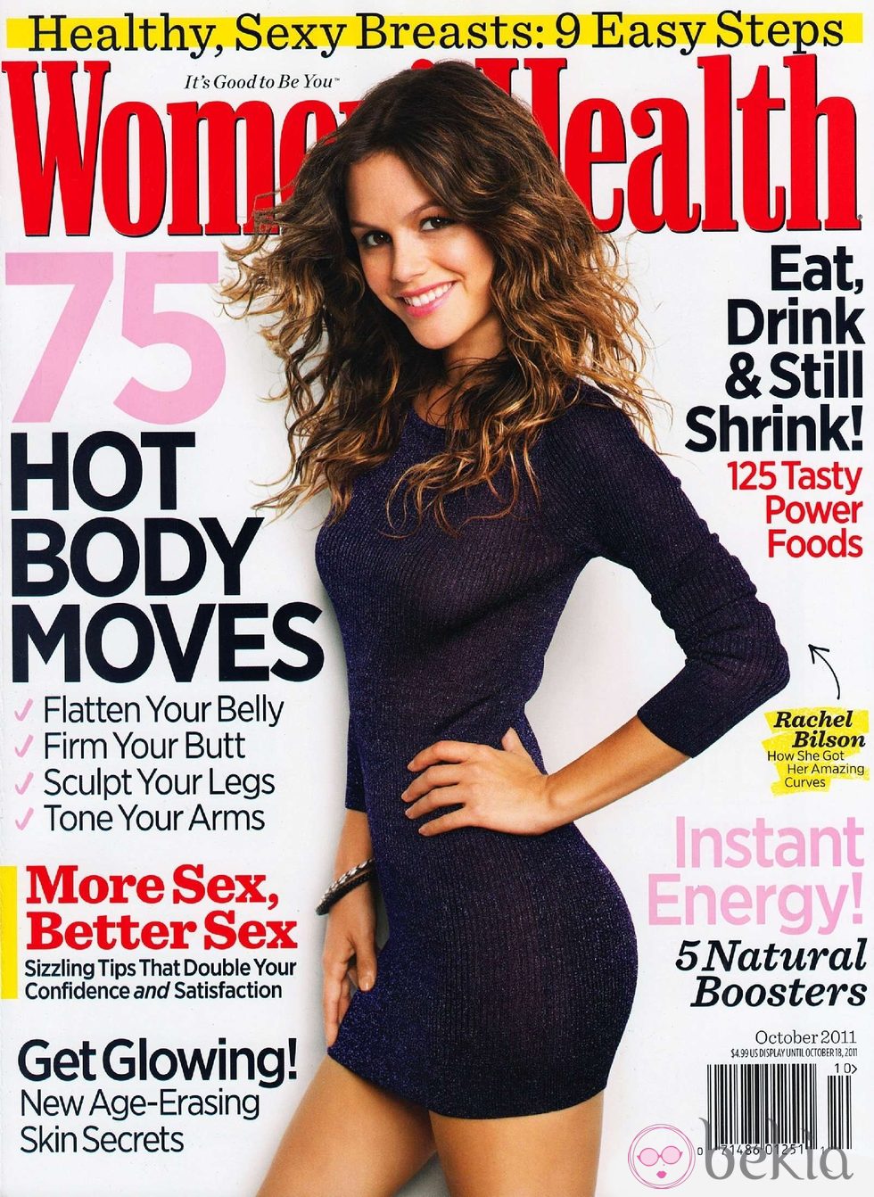 Rachel Bilson, portada de Women's Health USA en octubre de 2011 