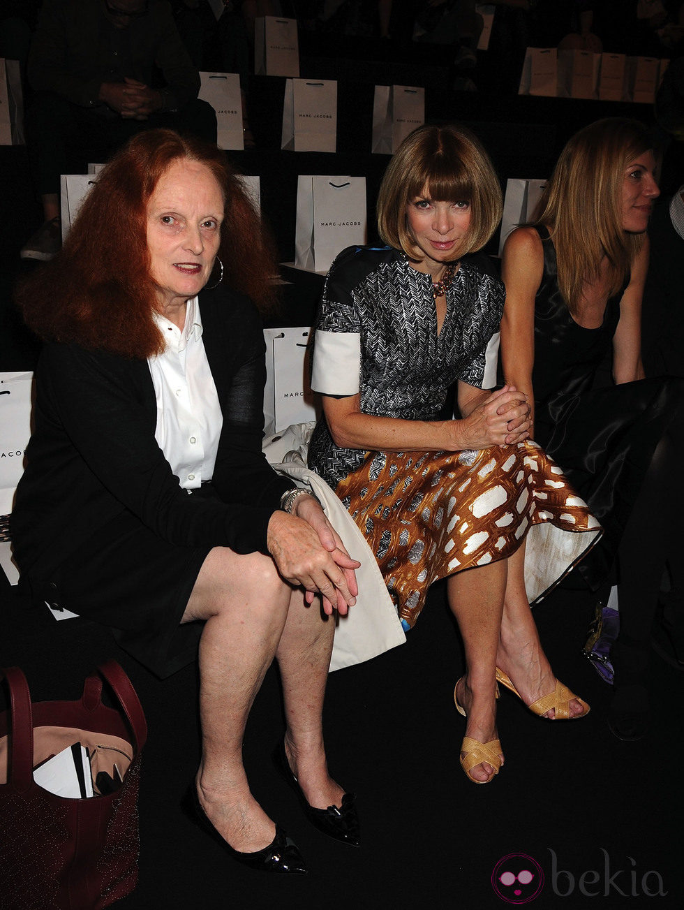 Anna Wintour y Grace Coddington en el desfile de Marc Jacobs, colección primavera de 2012