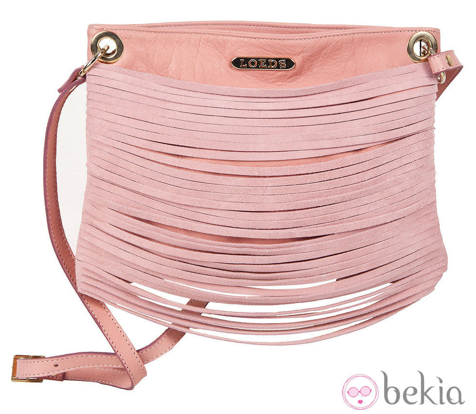 Bolso de antelina rosa de Loeds para verano 2014