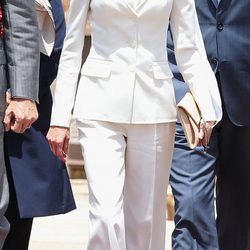 La Reina Letizia con velo en el Mausoleo del Rey Mohamed V en Rabat