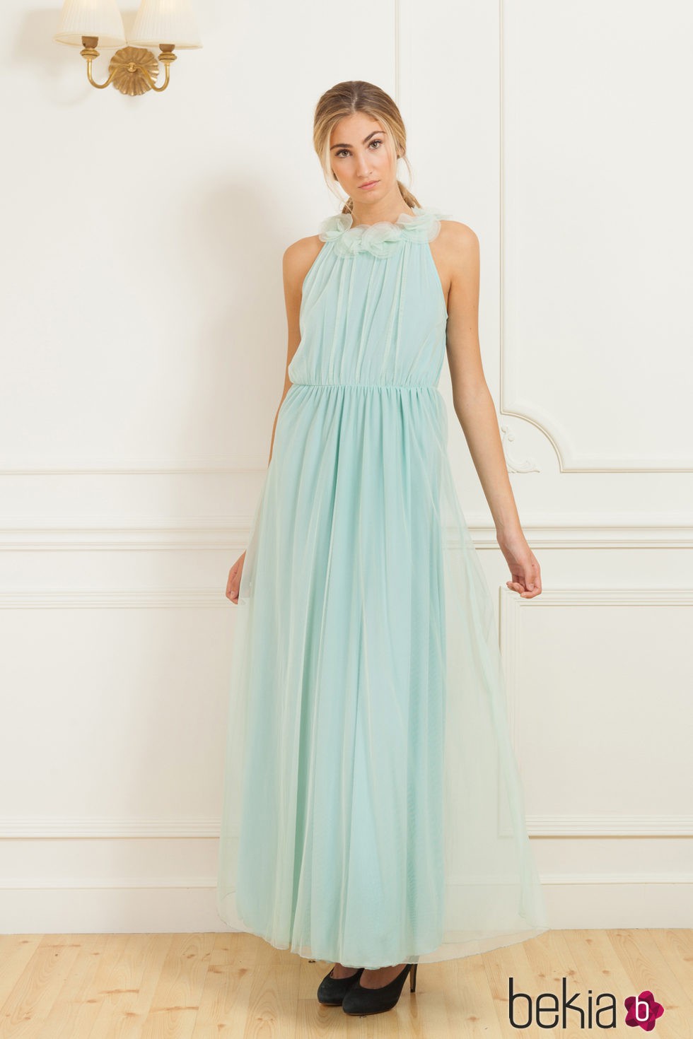 Vestido en azul pastel de la colección primavera/verano 2015 de Poète