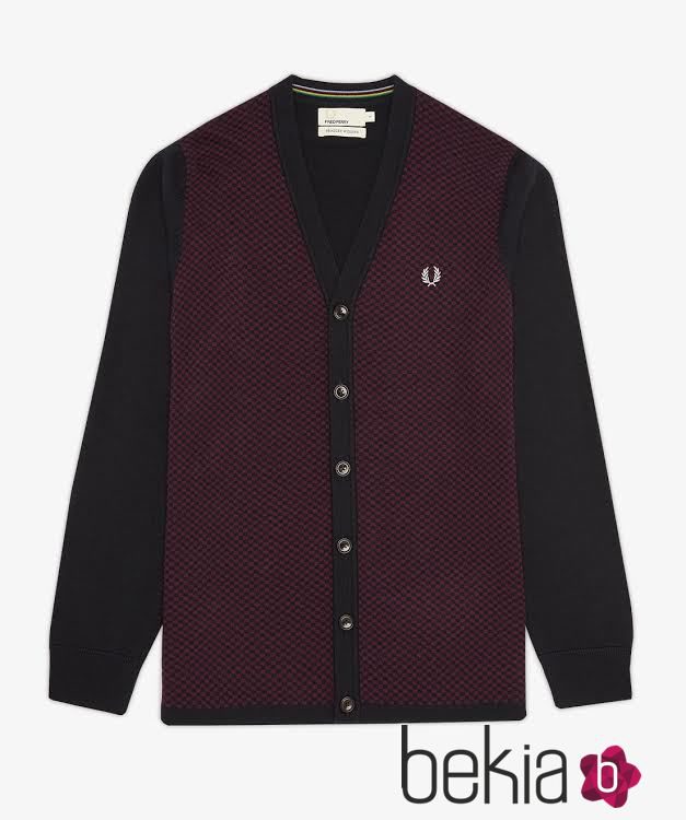 Chaqueta negra y granate para hombre de la colección primavera/verano 2015 de Fred Perry