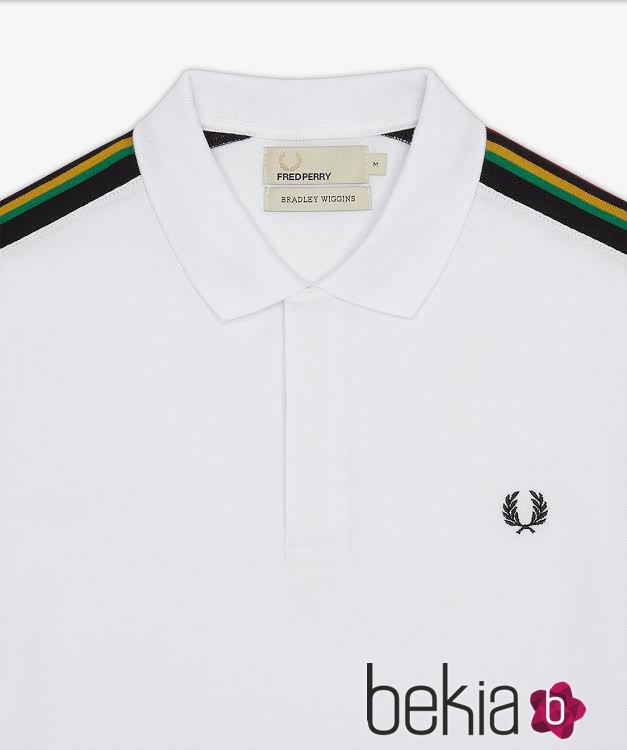 Polo blanco para hombre de la colección primavera/verano 2015 de Fred Perry