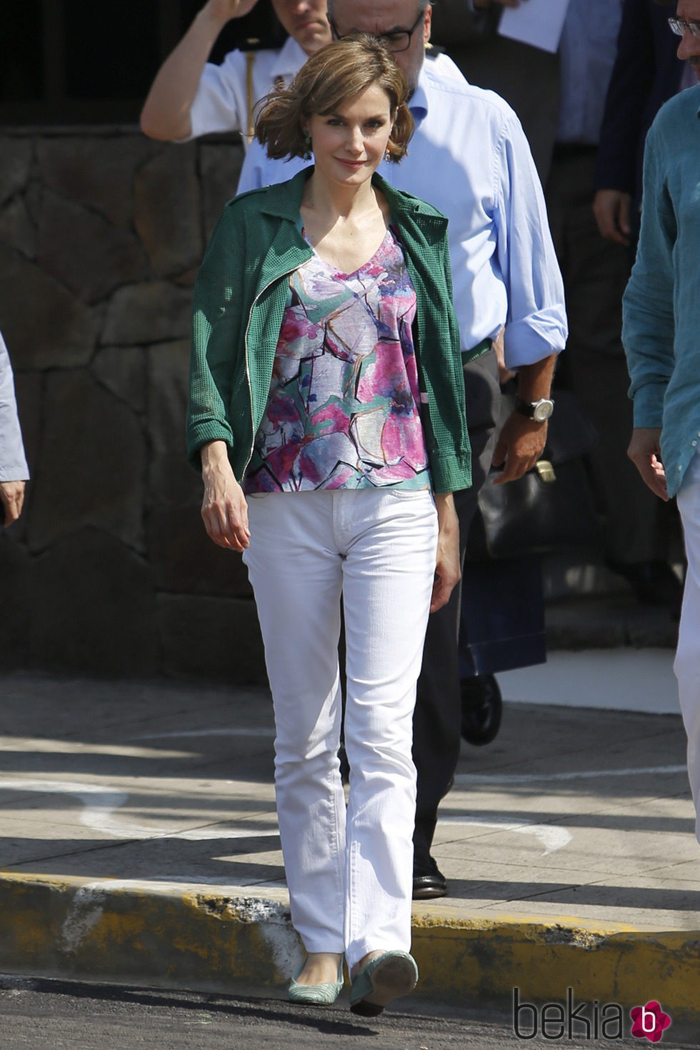 La Reina Letizia con un look casual en El Salvador