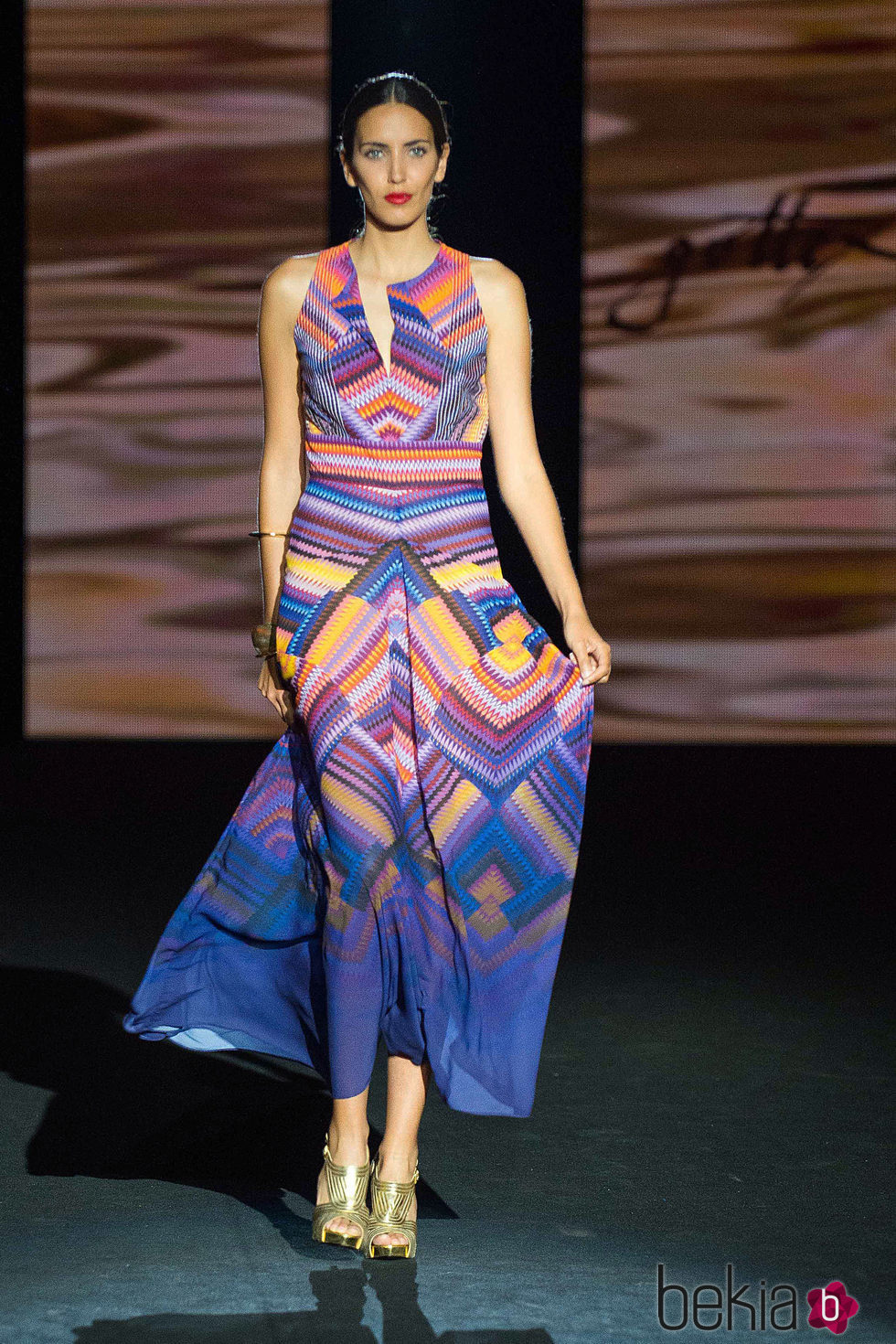 Vestido multicolor de Banana Moon en la Swimwear Fashion Week Gran Canaria Moda Cálida 2015