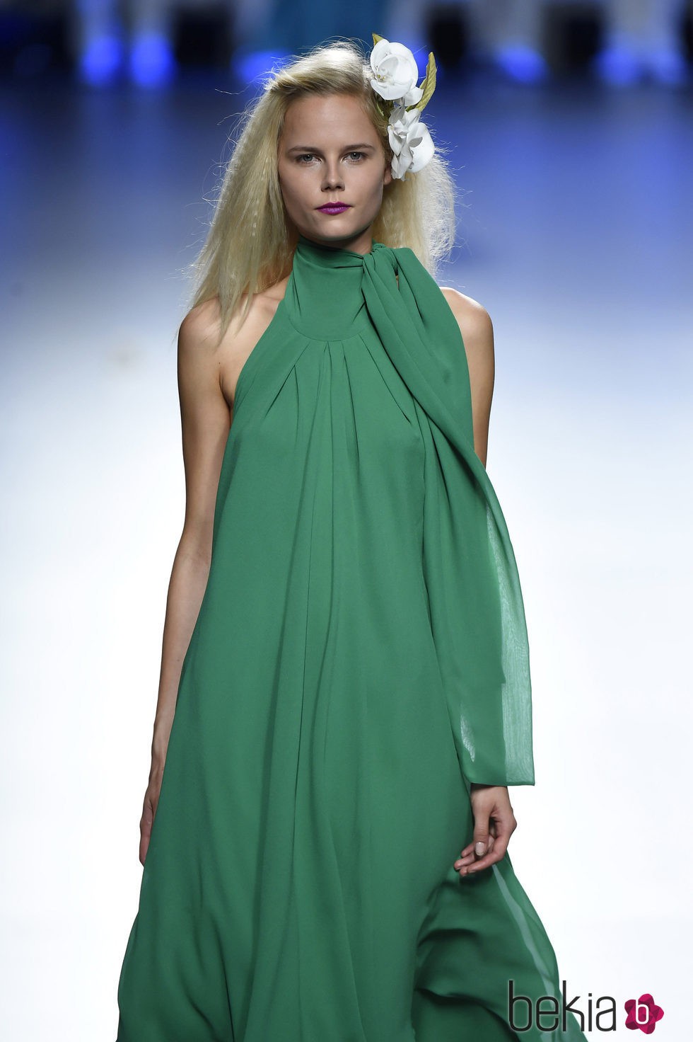 Vestido verde de Duyos para primavera/verano 2015 en Madrid Fashion Week