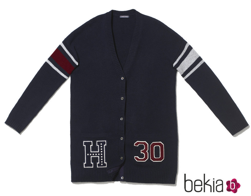 Chaqueta de punto de la colección cápsula 2015 del treinta aniversario de Tommy Hilfiger