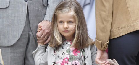 La princesa Leonor con vestido de print floral rosa y verde