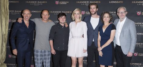 Reparto de Mockingjay en el photocall de París