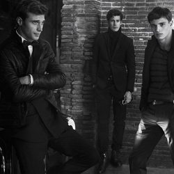 Modelos en blanco y negro con trajes de Massimo Dutti AW 2015