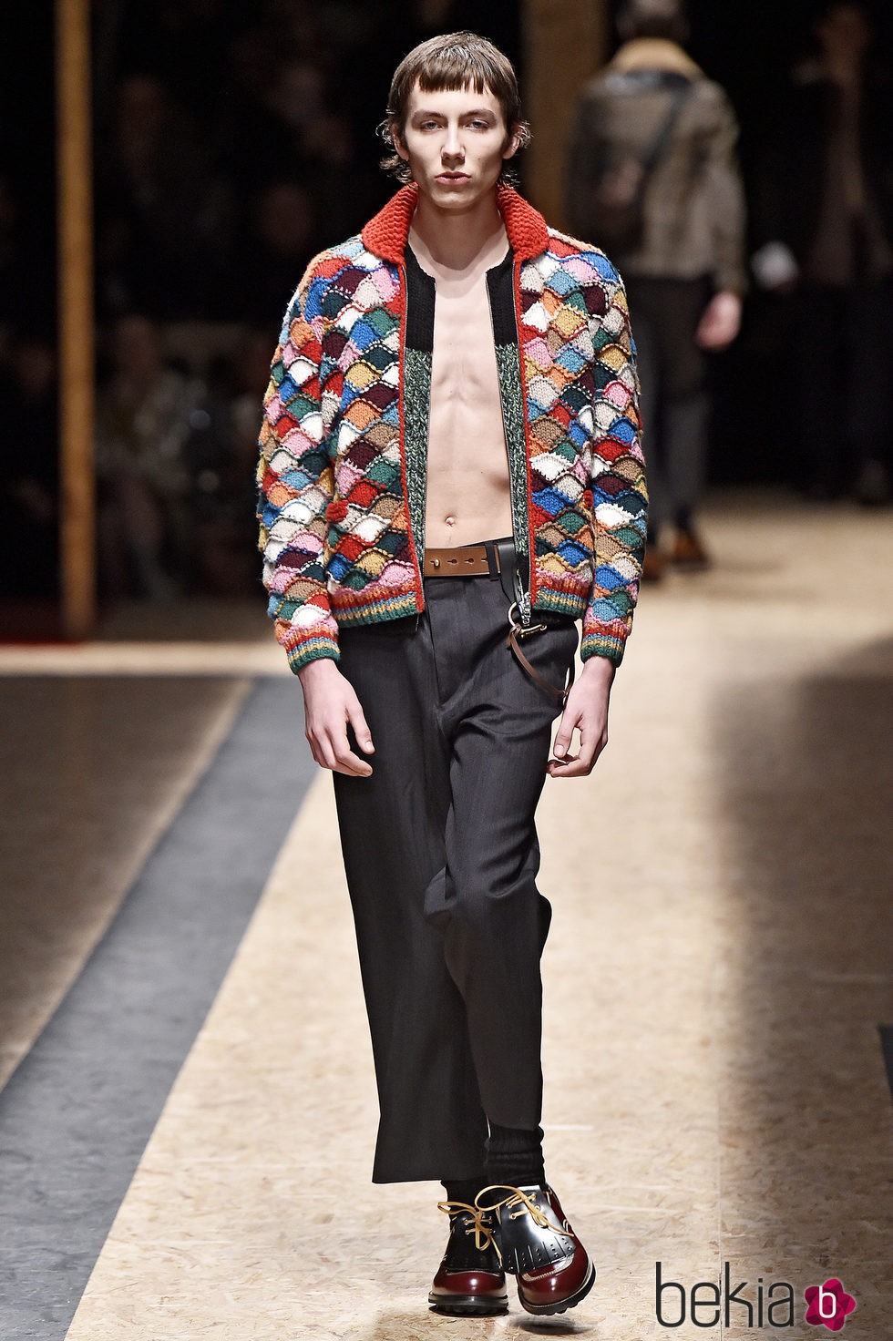 Chaqueta de patchwork de colores para Prada