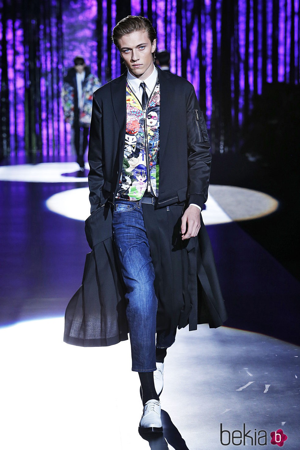 Abrigo largo con chaqueta bomber con estampado manga para Dsquared2