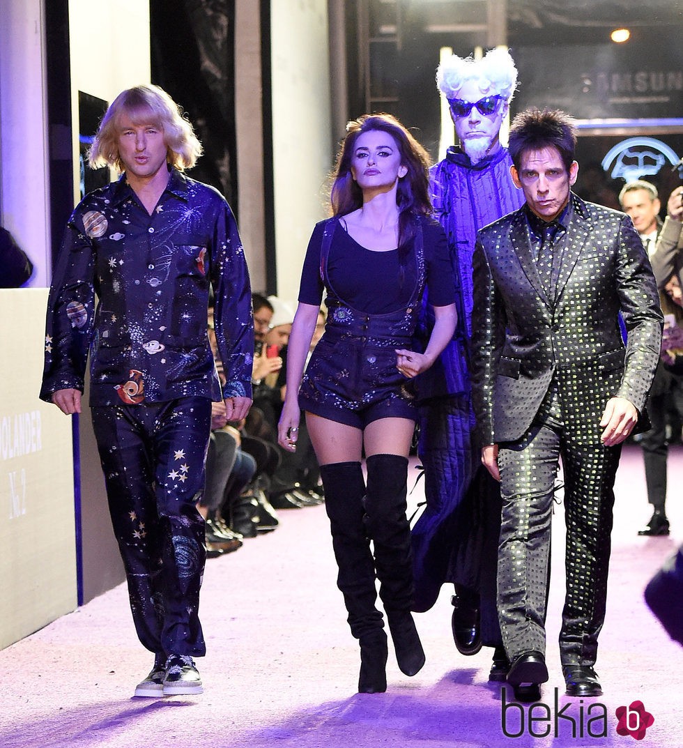 Penélope Cruz, Ben Stiller, Owen Wilson y Will Farrel en la premier de 'Zoolander 2' en Nueva York