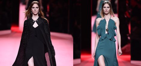 Vestido con capa de Juanjo Oliva en la FW de Madrid otoño/invierno 2016/2017