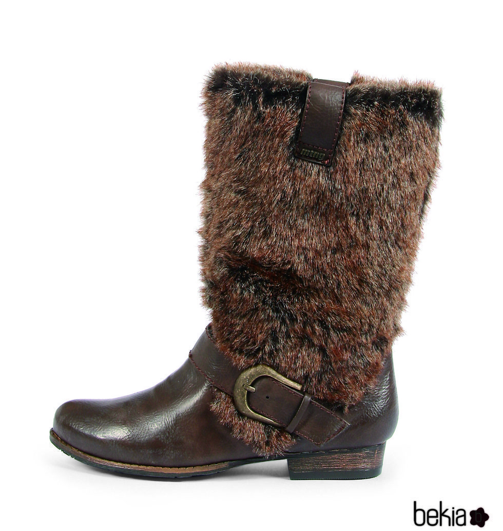 Botin chocola de pelo, nueva propuesta de Mustang para este Otoño/Invierno