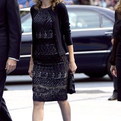 Letizia Ortiz con un vestido de Felipe Varela en los Premios Príncipe de Asturias 2010