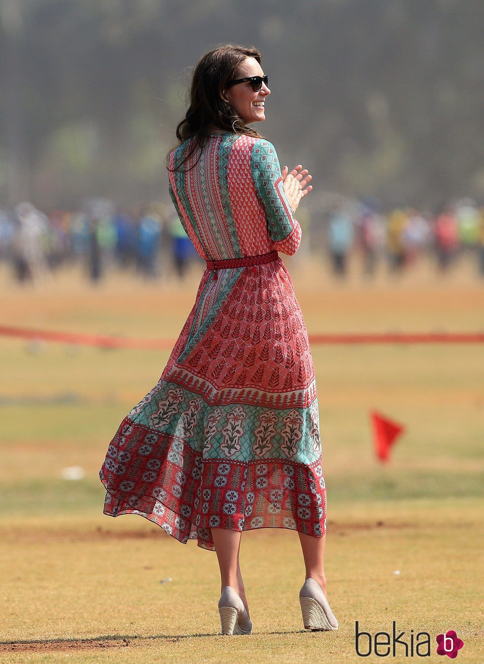 Kate Middleton en el partido de cricket en el día 1 de su viaje a la India y Bhutan 