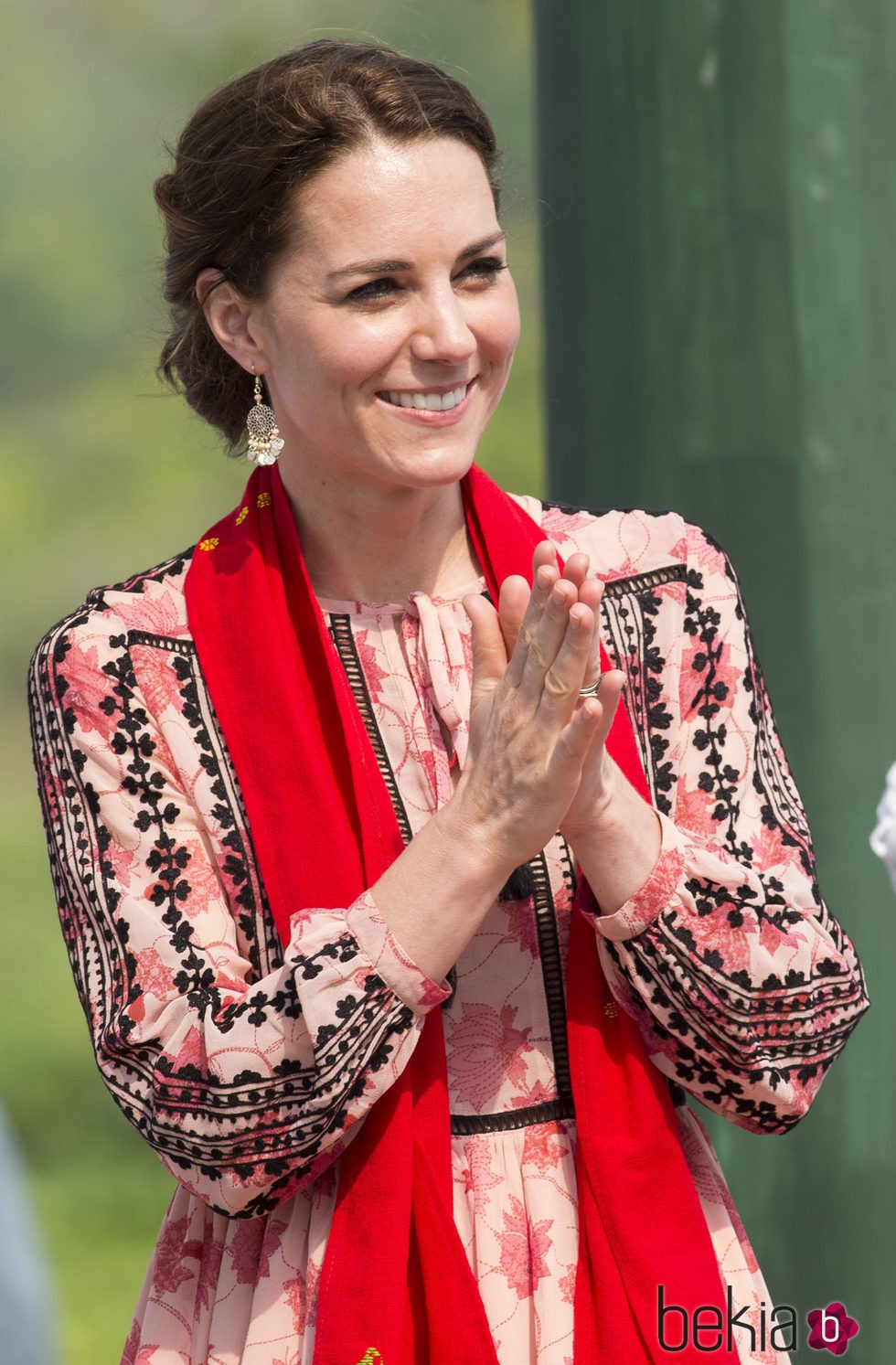 Kate Middleton visitando el Kaziranga Discovery Centre en India