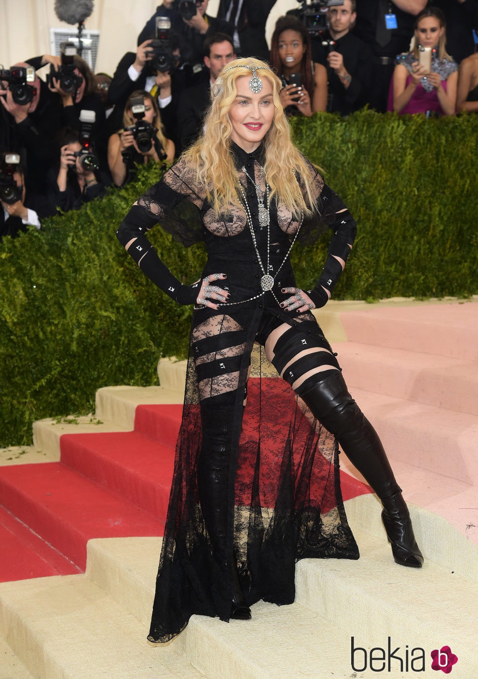 Madonna en la alfombra roja de la Gala Met 2016