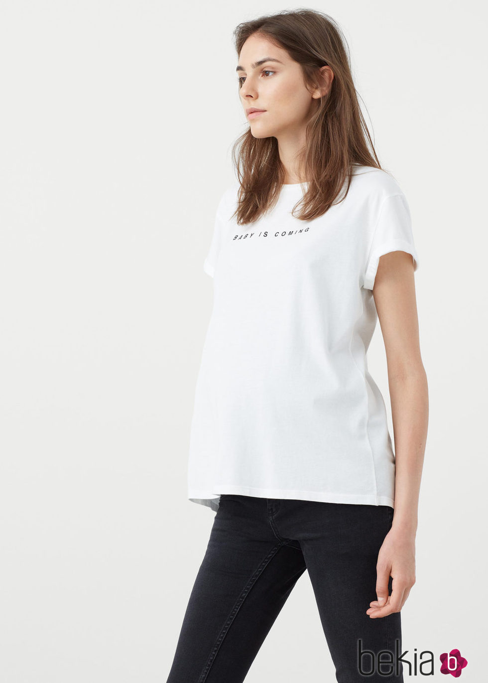 Camiseta algodón estampada de la nueva colección Maternity 2016 para Mango