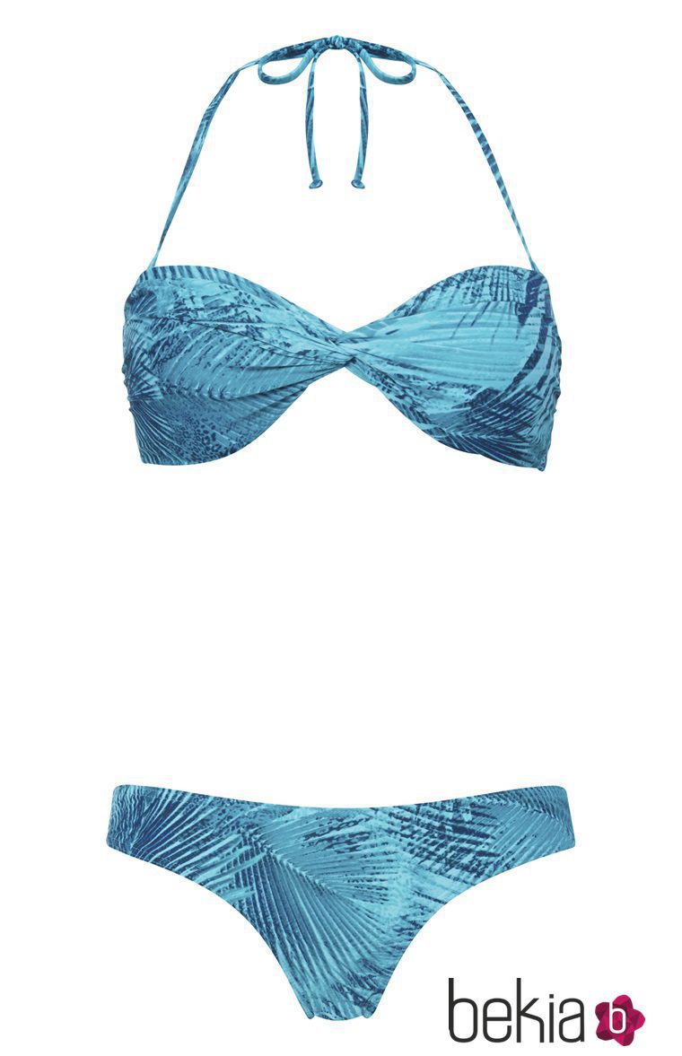 Bikini con estampado de hojas turquesa de la temporada de verano 2016 de Primark