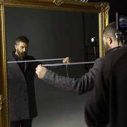 Antonio Banderas con una chaqueta de paño de Selected Homme otoño/invierno 2016/2017