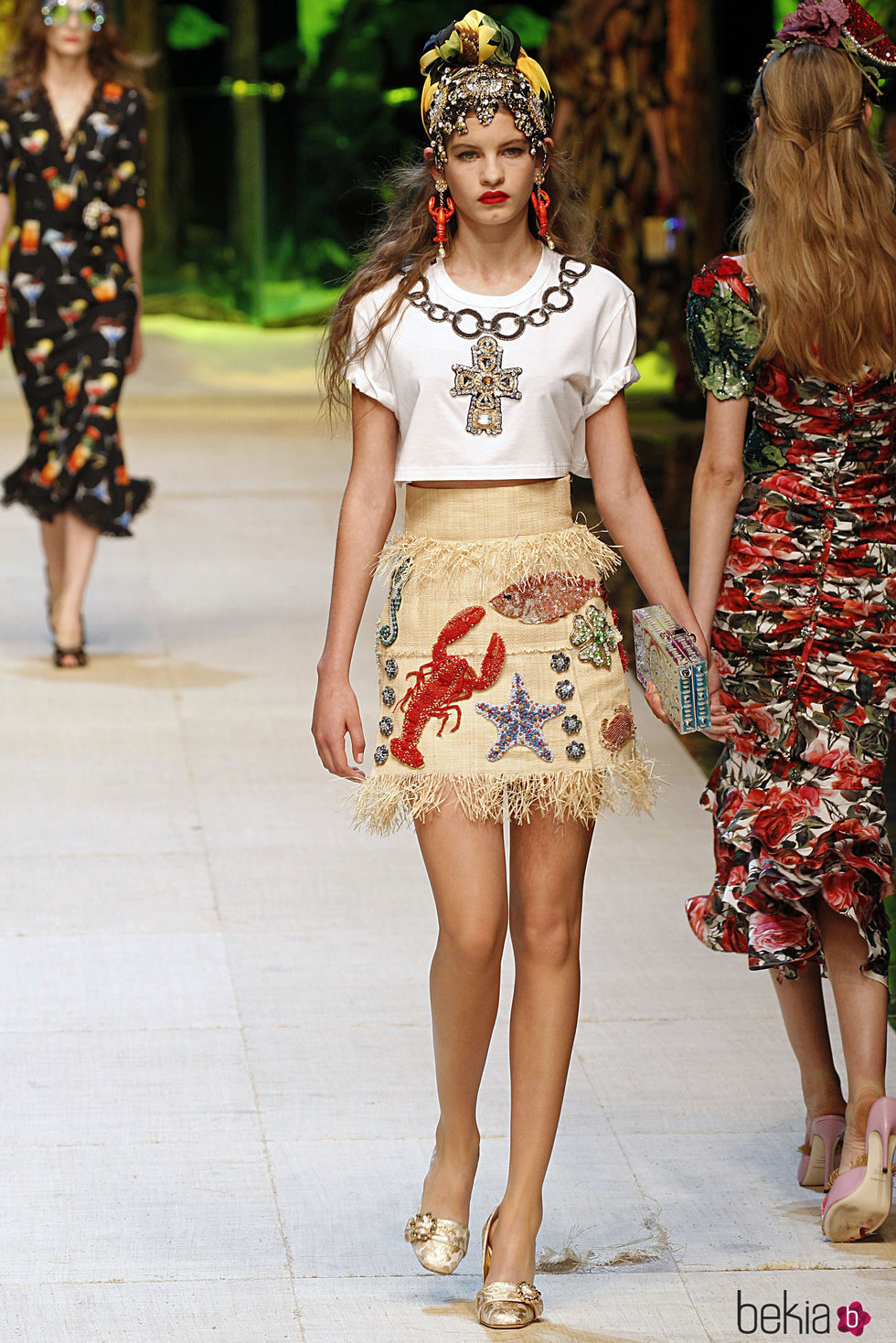 Falda estampada de Dolce & Gabbana primavera/verano 2017 en la Milán Fashion Week