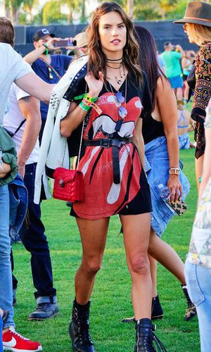 Alessandra Ambrosio, look rocky