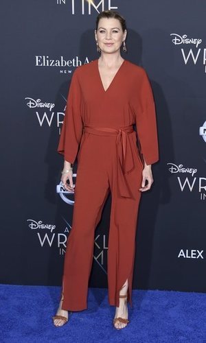 El look total red de Ellen Pompeo